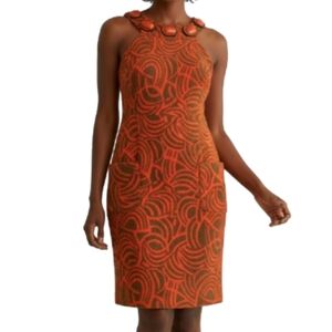 MILLY DRESS Abstract Retro Sheath Dress